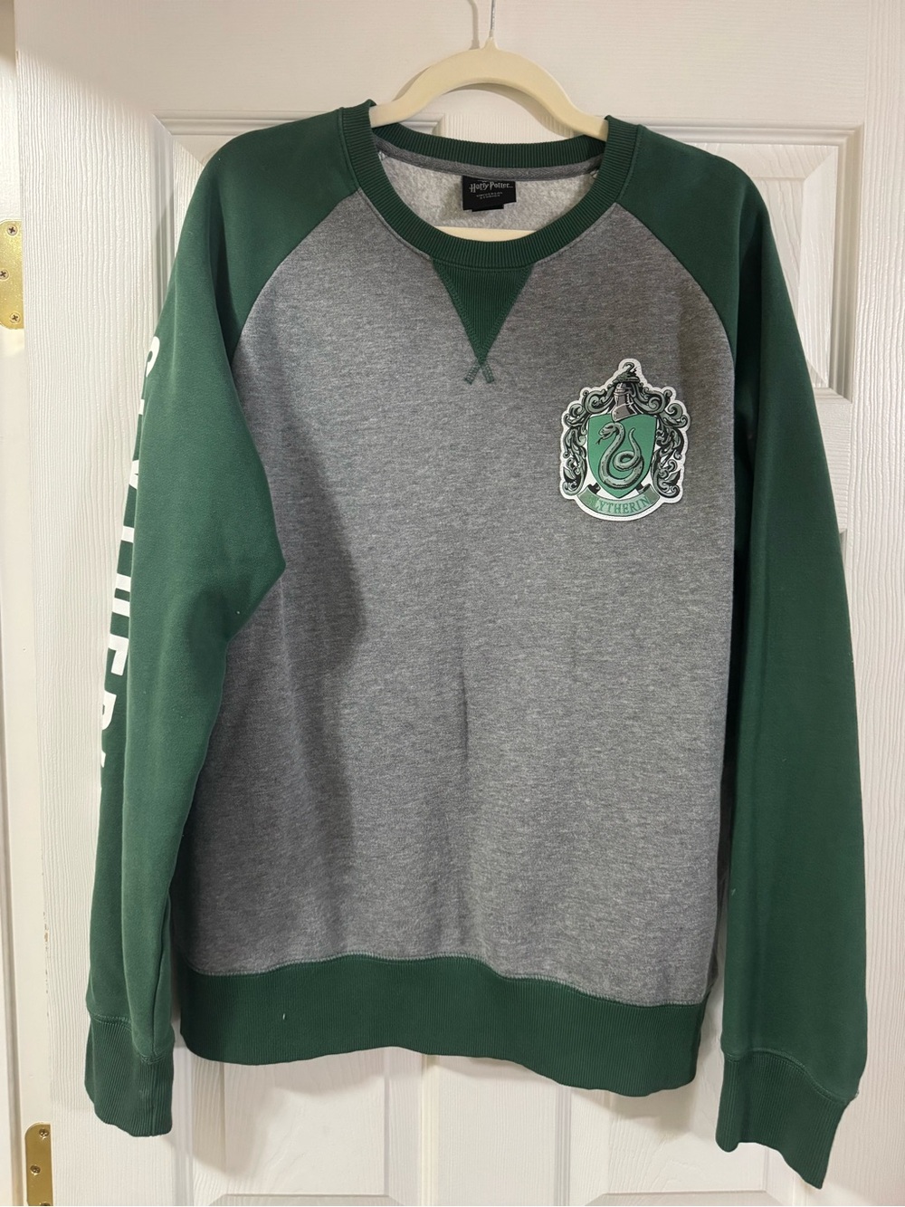 Harry Potter Slytherin Crewneck Sweatshirt - Gray & Green